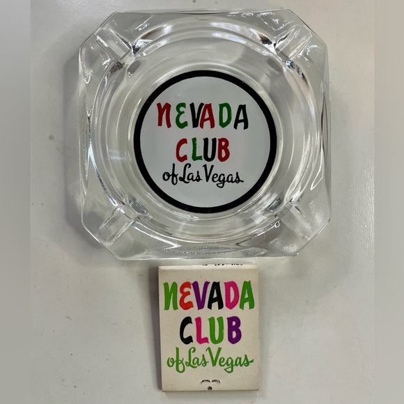 Nevada Club Casino - Las Vegas, Nevada Souvenir Matchbook & Matching Ashtray set - Picture 2 of 6